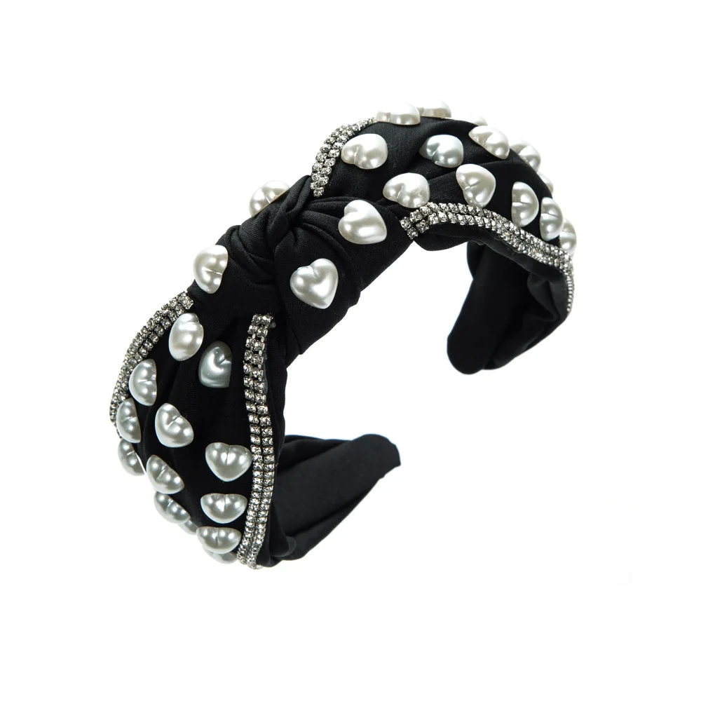 Baroque Heart Pearl Knot Hairband Headband Adult Hair Accessories Hair Jewley