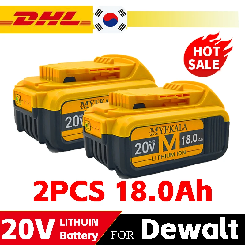 free shipping 20V 18000mAh Lithium Replacement Battery For Dewalt  DCB184 DCB200 DCB182 DCB180 DCB181 DCB182 DCB201