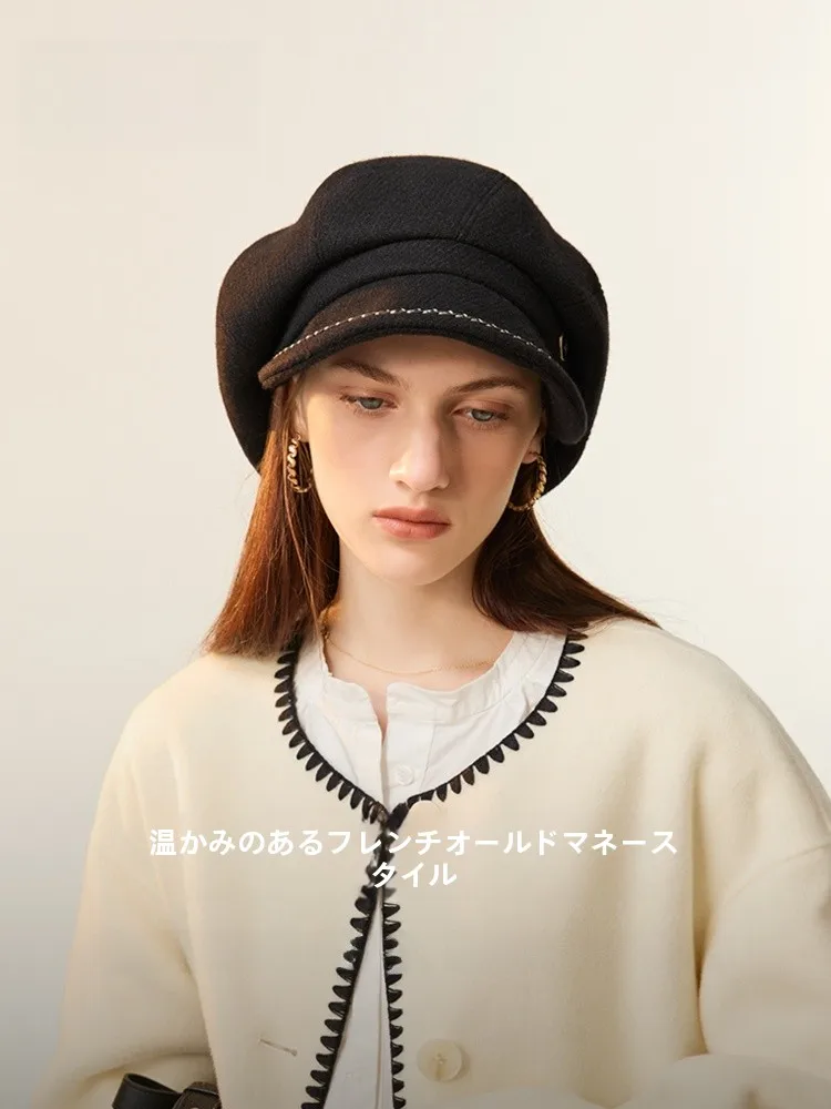 elle-sombrero-octogonal-de-lana-pura-para-mujer-gorra-de-estilo-newsboy-con-ala-corta-moderna-y-versatil-para-otono-e-invierno-estilo-informal-y-calido