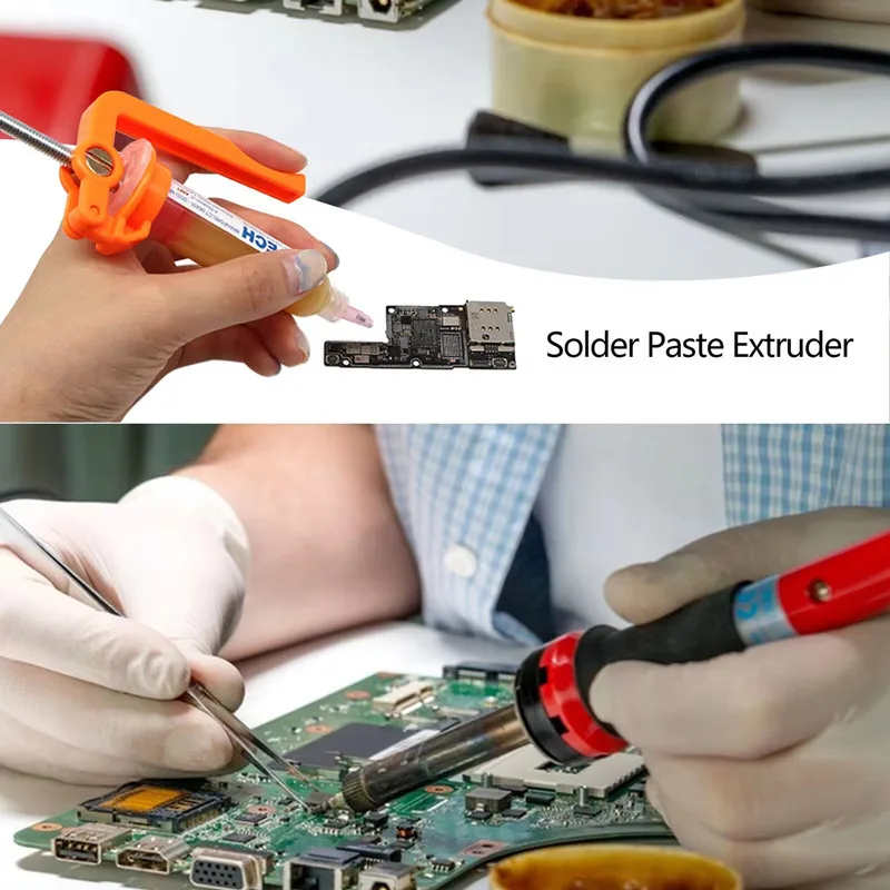 Solder Paste Booster UV Solder Mask Ink Welding Oil Pusher for Motherboard Repair Tools Flux Extruder Welding Propulsion Tool