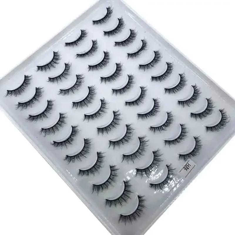HBZGTLAD 20 Paar 3D Nerzhaar Falsche Wimpern Natürliche/Dichte Lange Wimpern Wispy Make-up Schönheitsverlängerungswerkzeuge