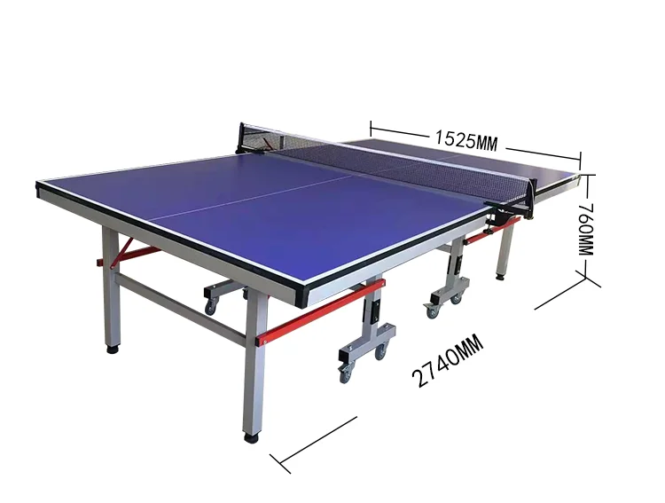 Oem Ittf Goedgekeurd Professionele Pingpongtafel Met Wielen 25Mm Opvouwbare Tafeltennistafels