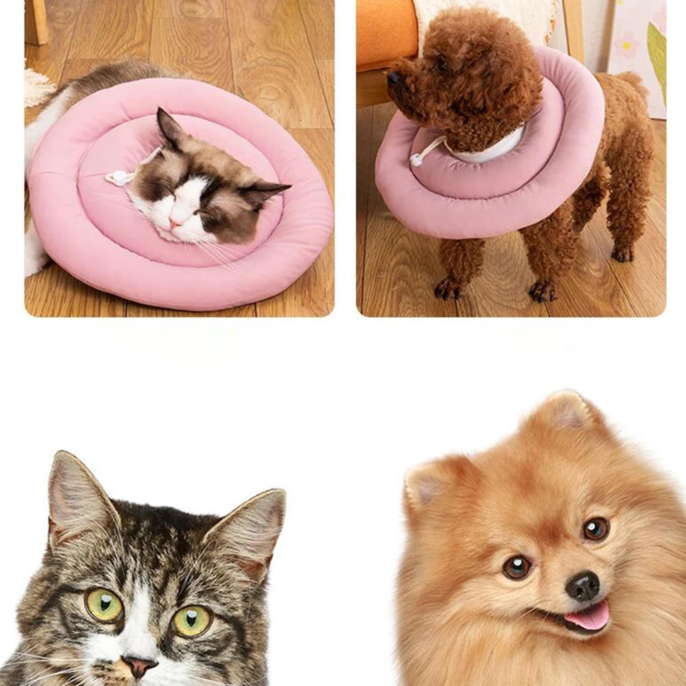 

SWEETHOME Soft Dog Cone Alternative After Surgery Adjustable Neck Cone Protective Elizabethan Donut Collar For Dogs Cats Recover