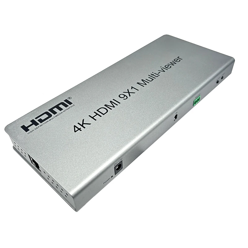 4k 9x1 HDMI Multi-viewer 9 Port 9 Channel HDMI Input To 1 TV Monitor Screen Splitter 9 in 1 Out Seamless Switch HDMI Multiviewer