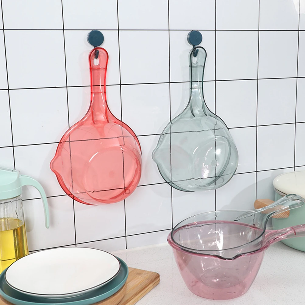 

3pcs Thickened Plastic Water Ladle Long Handle Home Kitchen Bathroom Bathing Gardening Scoop Watering Tool Thicken
