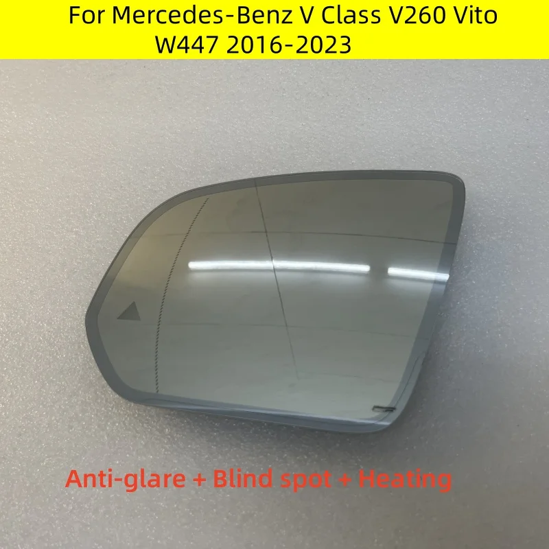 

For Mercedes-Benz V Class V260 Vito W447 2016-2023 High quality Auto Dimming Heated Blind Spot Warning Rear Mirror Glass