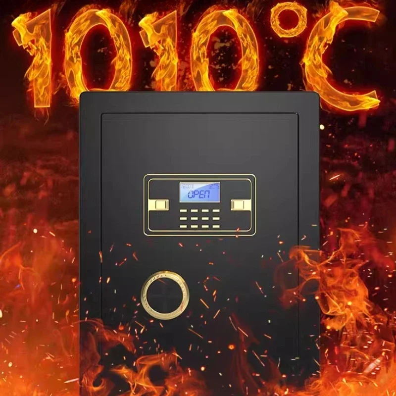 

Офисный электронный сейф с отпечатком пальца и паролем, домашний малогабаритный сейф с Wi-Fi сигнализацией, противовзломный, огнестойкий, увеличенный размер