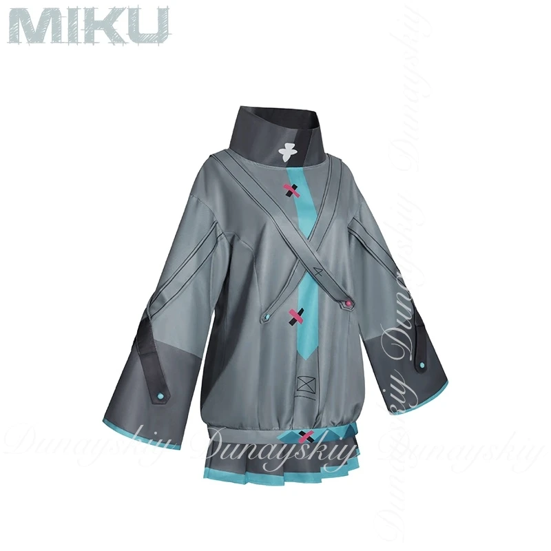 المغني الافتراضي أنيمي ميكوكو تأثيري مع تنورة رمادية وشعر مستعار خطط العالم المستقبلي مليئة بالنجوم تأثيري حلي جميع المجموعة