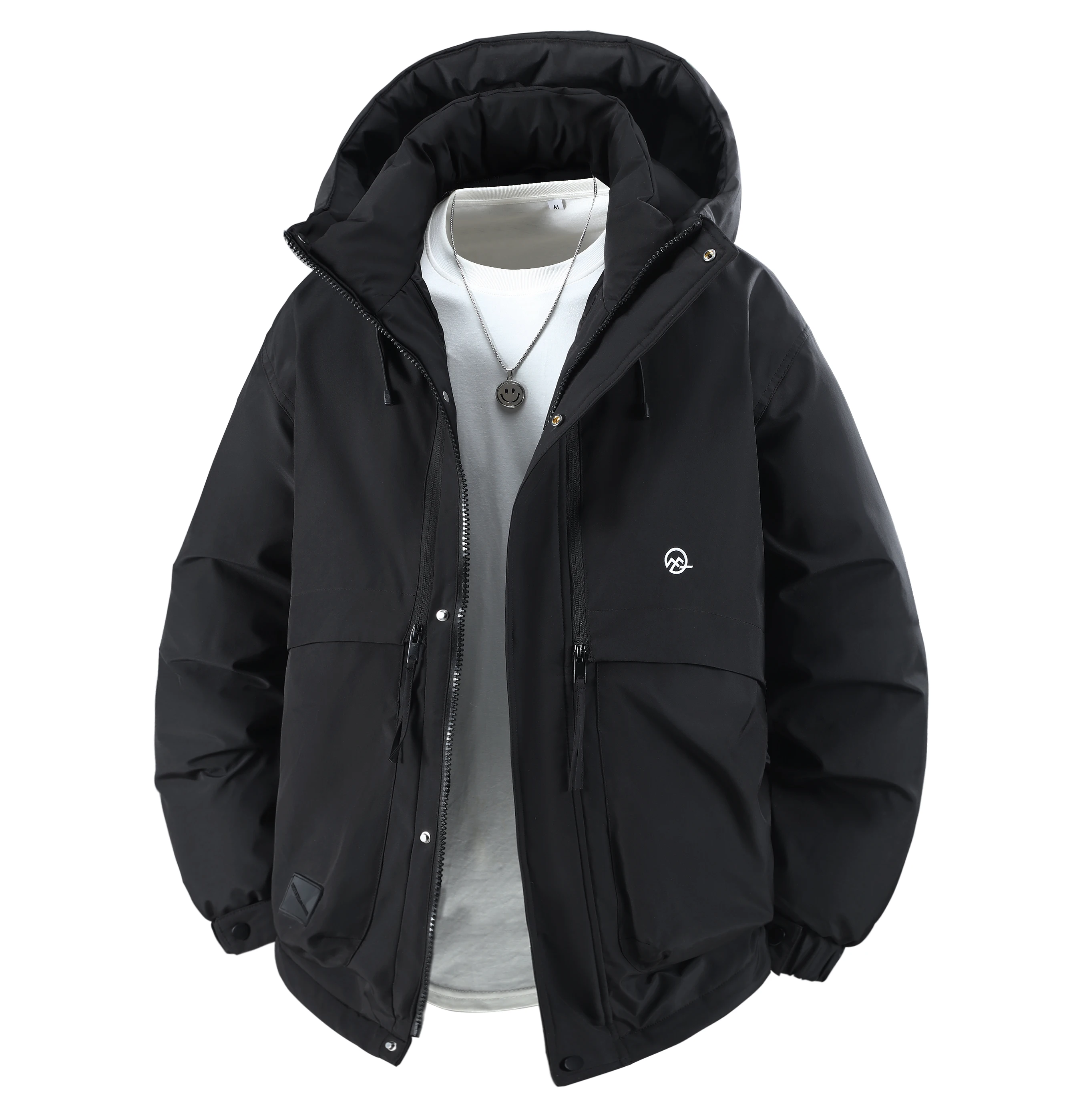 Men's Winter New Thickened Warm Hooded Workwear Jacket Large Sizes padded 12XL