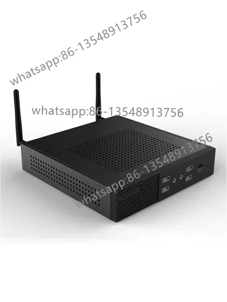 ミニ小型シャーシ-薄型itxシャーシ-4cm薄型htpc-サイレント産業用制御ポータブルミニコンピュータ-オフィス用、背面吊り下げ式