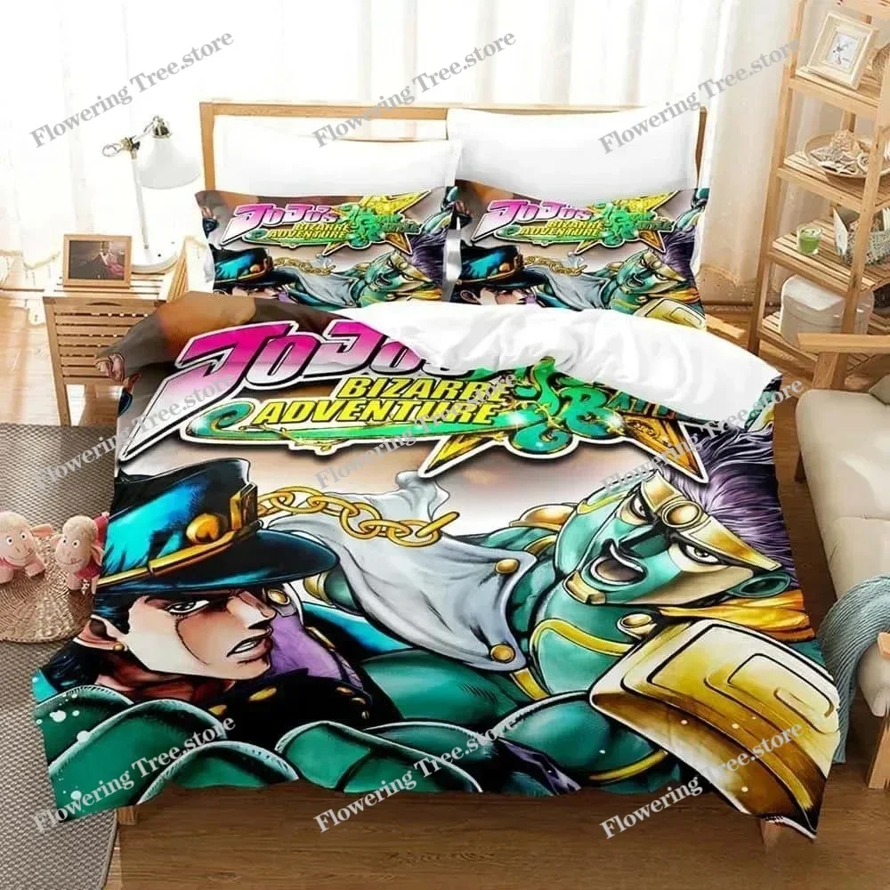 

Fashion 3D Printed Cartoons JoJo's Bizarre Adventure Bedding Set Adult Kid Bedroom Duvet cover Sets Home Textiles