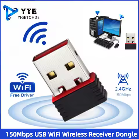 High Speed 150Mbps Mini USB WiFi Adapter - 802.11n Wireless Network Dongle for PC/Laptop/Desktop Windows 7/8/10 USB WiFi Adapter