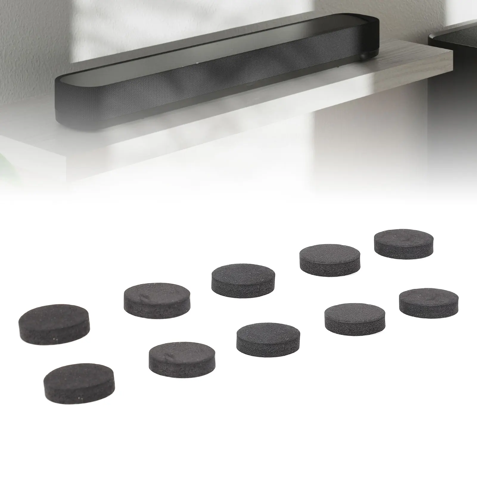 Coussinets d'isolation pour haut-parleurs, auto-adhésifs, réduisent la résonance, améliorent le son, diamètre 20 mm, coussinets en mousse EVA pour haut-parleurs, pour lecteur DVD