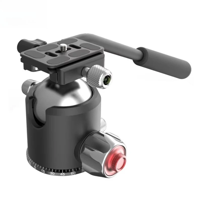 55Mm Large Liquid Damping Tripod Ball Head 360 Degree Rotation Video Ball Head Camera Accessories