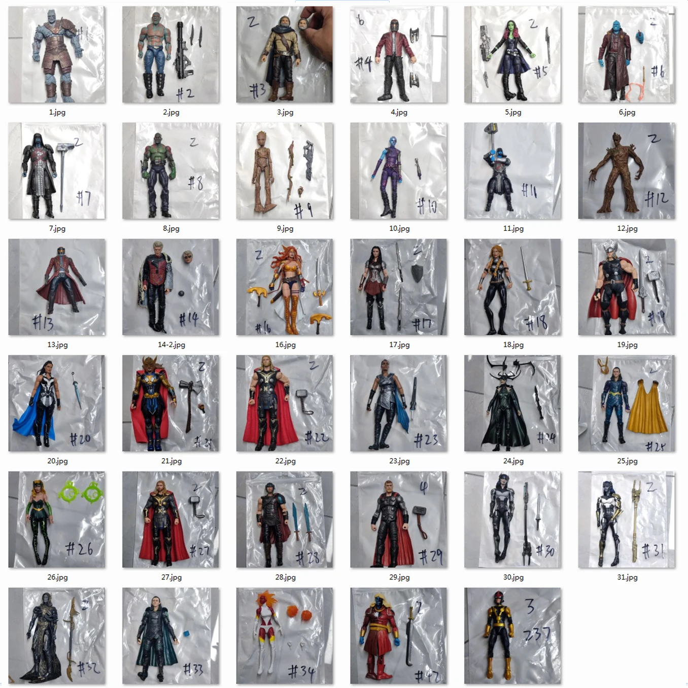 Marvel Legends Thor Loki Ronan Gamora Groot Ebony Maw Guardians of Galaxy Starlord Destroyer 6