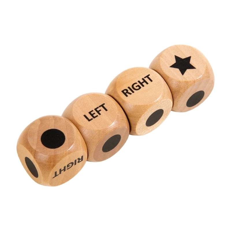 

4Pcs Left Right Center Game Dices 1Inch Standard Size 6 Sided Dices Accessories For Board Game Easy to Store and Carry 24BD
