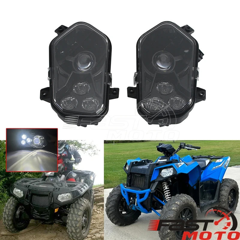ATV LED المصباح عالية منخفضة شعاع كشافات ل بولاريس RZR 570 800 XP 900 الحارس 900/800/700 EV ETX Hawkeye ACE 325 500 570 900