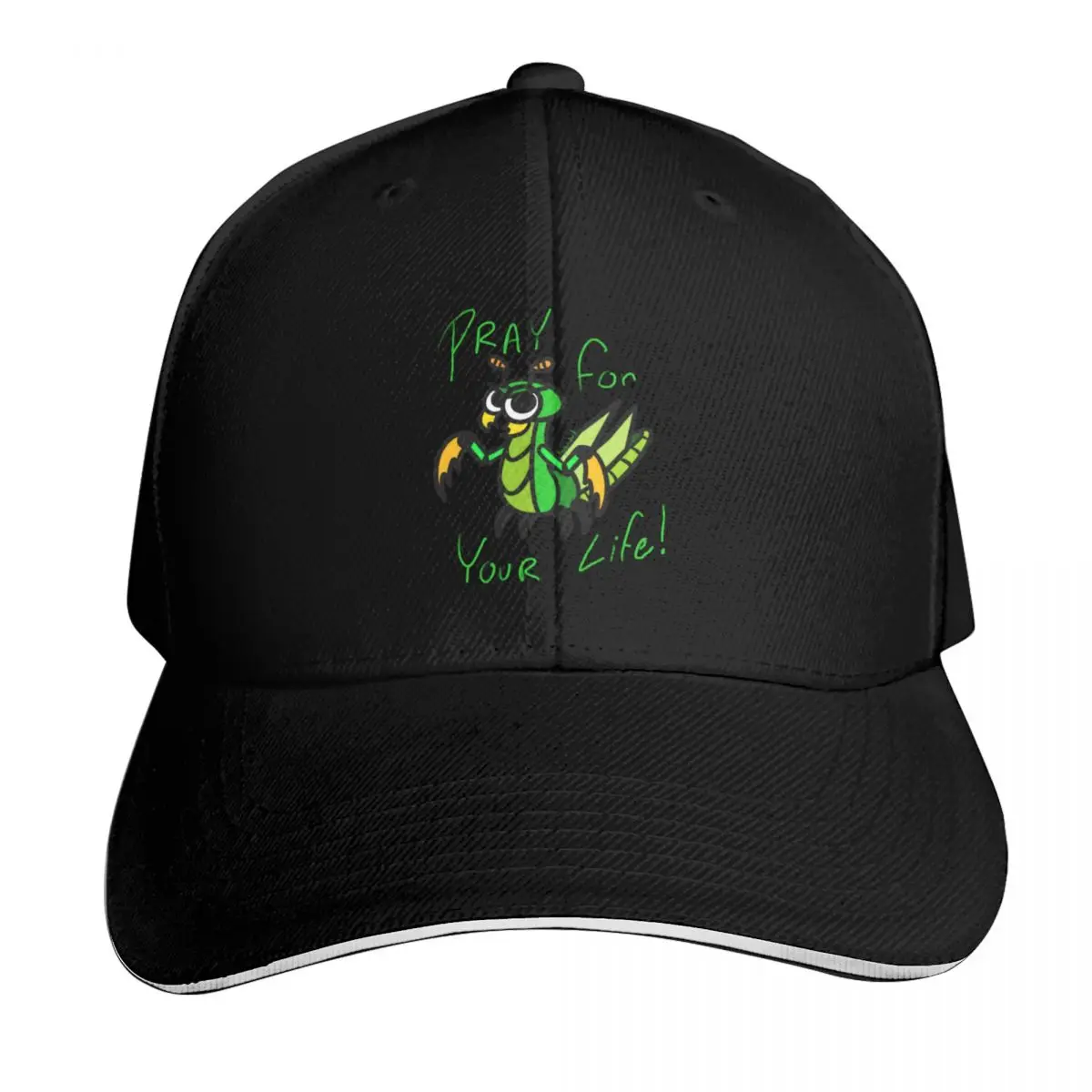 Insectops #10 Praying-Mantis Baseball Cap Quick Dry Performance Cotton Twill Breathable Contrast Two Tone Brim