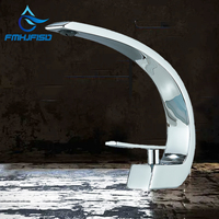FMHJFISD Chrome Basin Faucet Stainless Steel Hot Cold Water Mixer Tap Single Handle Deck Mounted Washbasin Crane For Bathroom