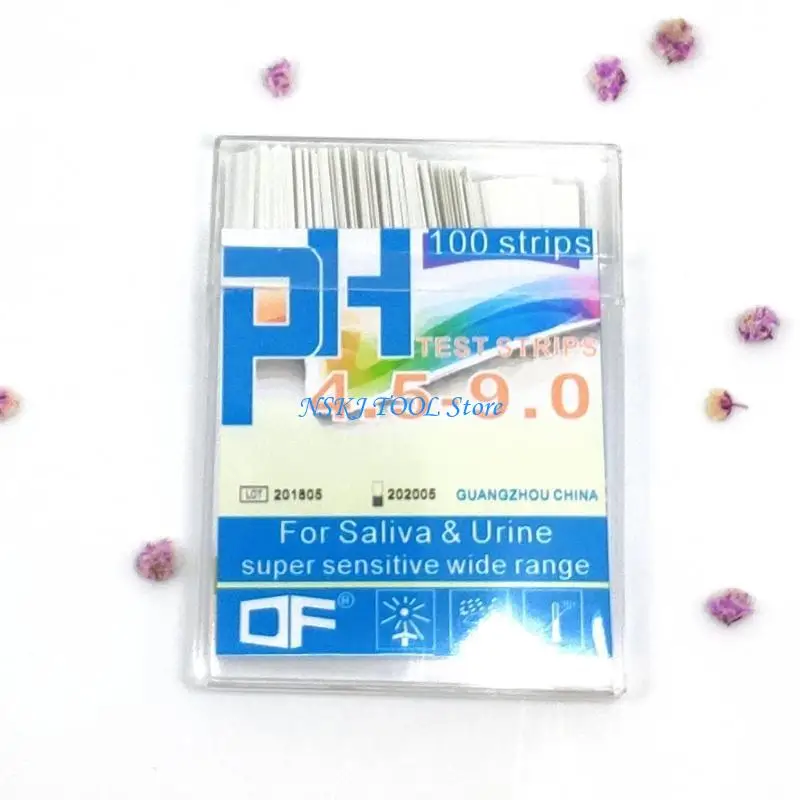 

L8RC Comprehensive pHs Test Strips Double Pad pHs Strips Universal Application for Fast result in Urine & Saliva Monitoring