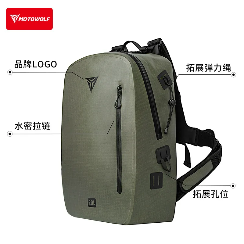 Waterproof Motorcycle Backpack Large Capacity Motorbike Knight Riding Bag Outdoor Commuter Travel Backpack