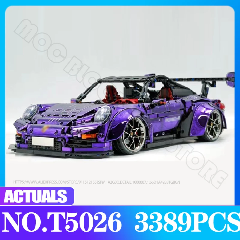 BRICKMOC High-Tech Speed Champions T5026 – Najlepszy model samochodu wyścigowego 1:8 z klocków dla dzieci i kolekcjonerów