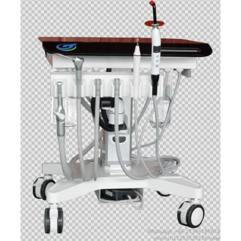 Mobile Dental Unit Treatment Cart Dental Turbine Unit with Air Compressor Available