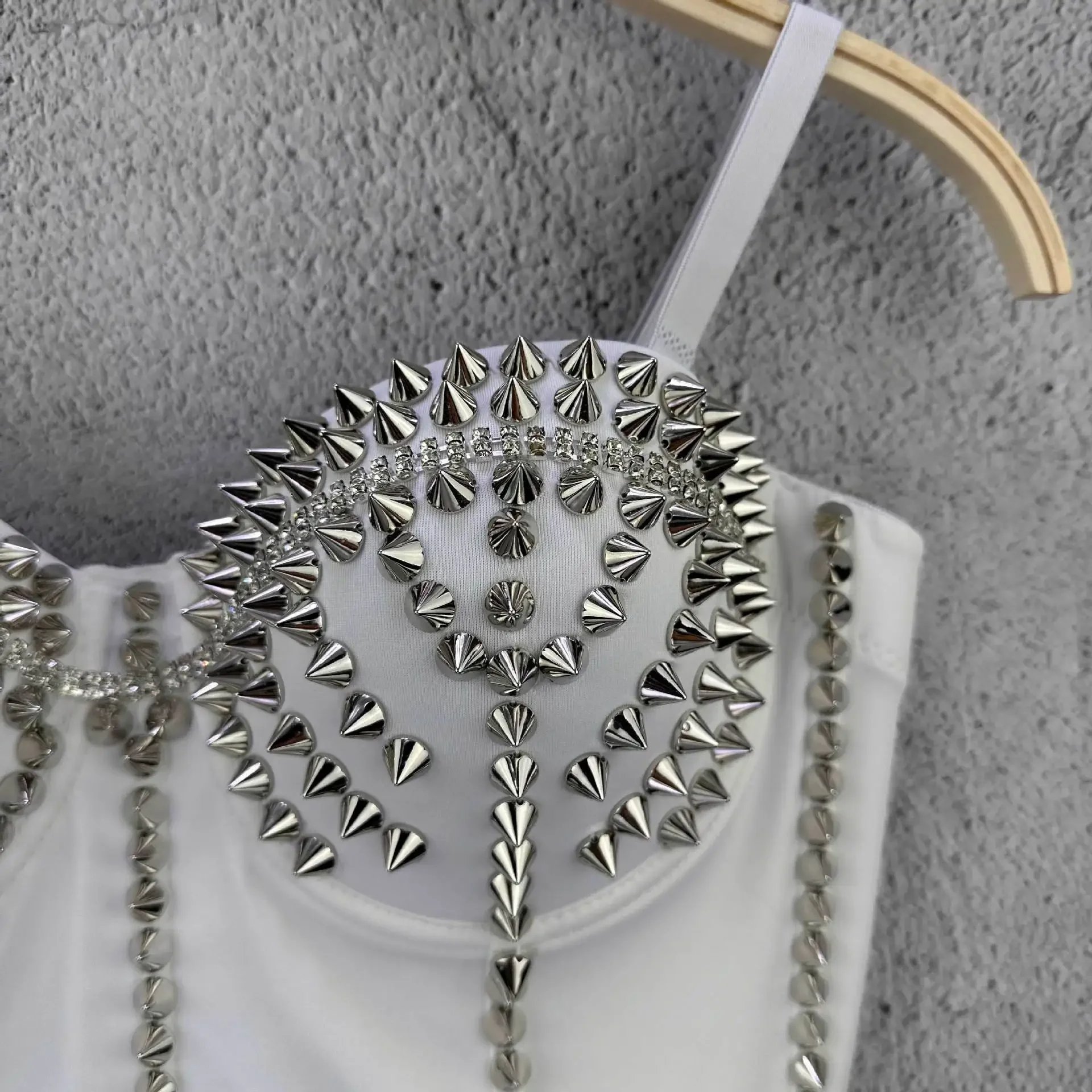 مشد بوستير مرصع بنمط فاسق للسيدات، توب قصير للمناسبات الخاصة، قمصان للحفلات المسائية، أزياء المسرح، ملابس نوم