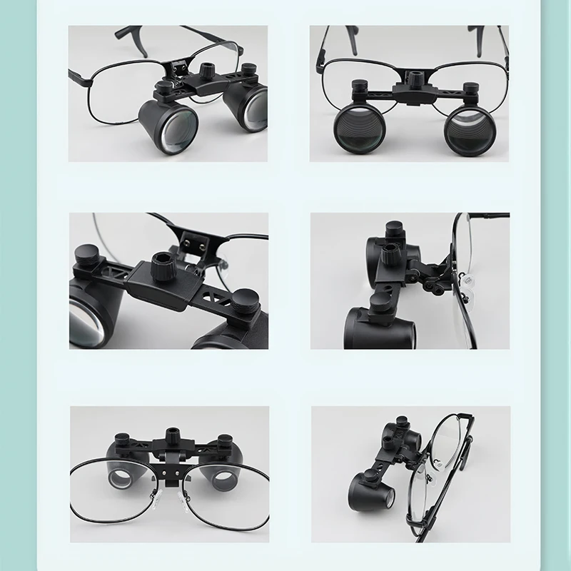 Frame Type Dental Binocular Loupes Complete Set Head Wear Magnifying Glass with LED Head Light for Oral Surgery Clinic