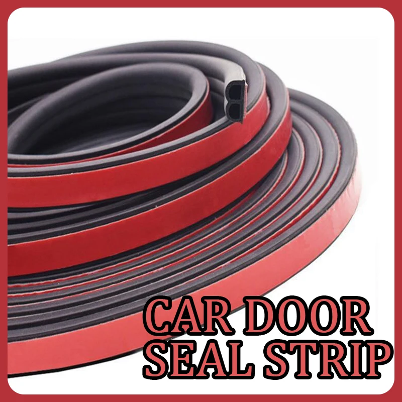 5M Car Door Seal Strip B Shape Weatherstrip Rubber Window Seal Strip Anti-Dust Noise Soundproof Leak-proof Interior Accessories