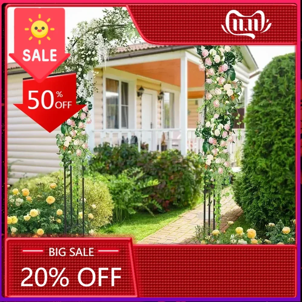 

BestsellerMetal Garden Arch Trellis, 60 Wide x 95 Tall, Outdoor Decorative Arbor for Climbing Plants, Ideal for Weddings and Gar