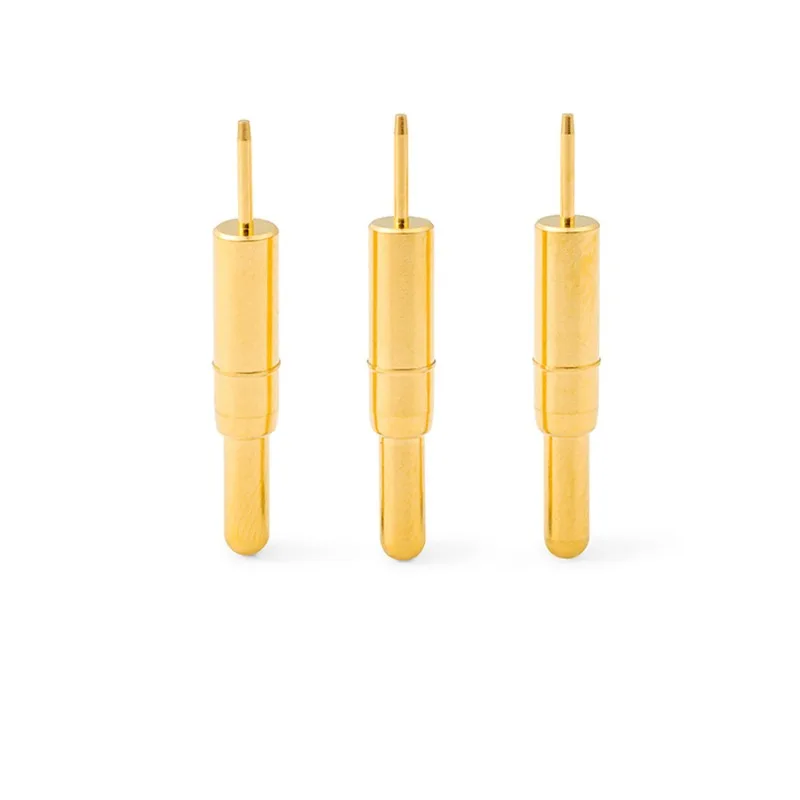 POGOPIN ฤดูใบไม้ผลิ Thimble Connector ขาเดียวทองแดงชุบทอง High Current CHARGING Probe In-line ชายที่นั่งทองแดง PIN
