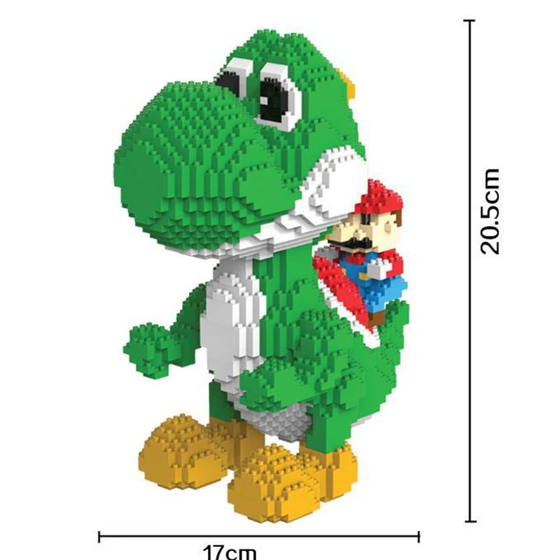 Divertidos bloques de construcción de partículas pequeñas, modelo de ensamblaje de Yoshi, juego educativo de ocio para aliviar el estrés, juguetes