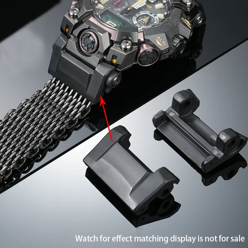 

For Casio Great Mud King Three Generations GWG-B1000 Strap Connector Modified Watch Chain Adapter Resin Watch Connector Black