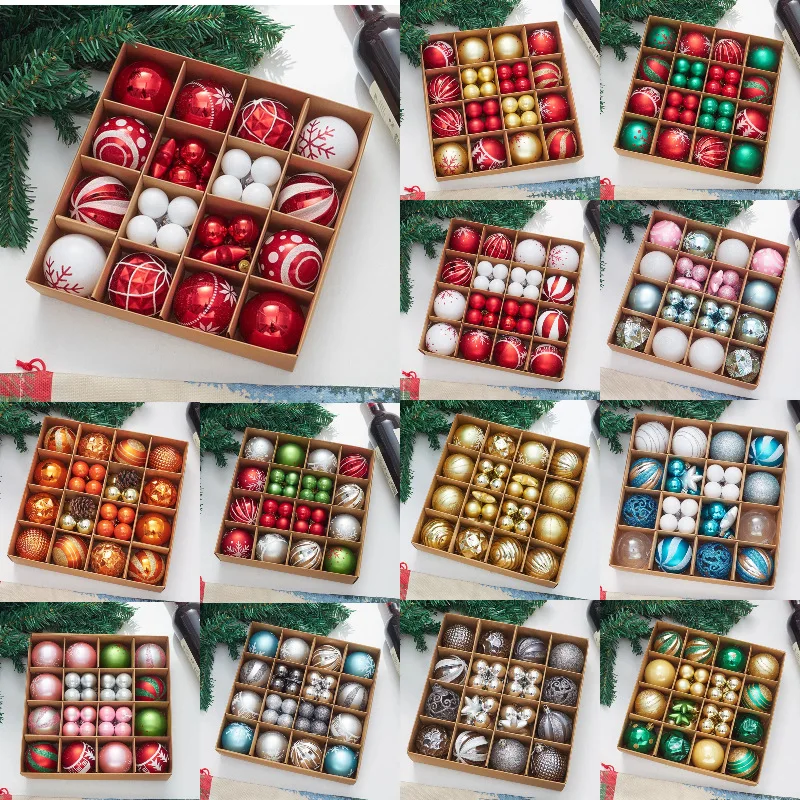 44Pcs Christmas Balls Ornaments for  Christmas Tree - Mini Shatterproof Decorations Hanging Ball for Wedding Party Decoration (