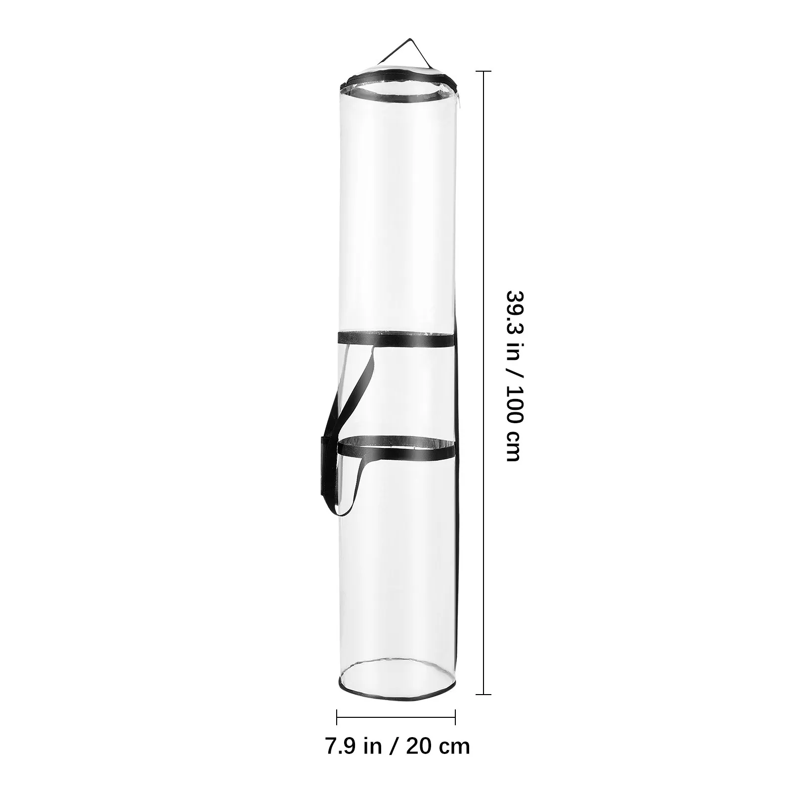 2pcs Clear Wrapping Paper Storage Bags – Roll-Up PVC Organizer for Craft Room, Sturdy & Space-Saving