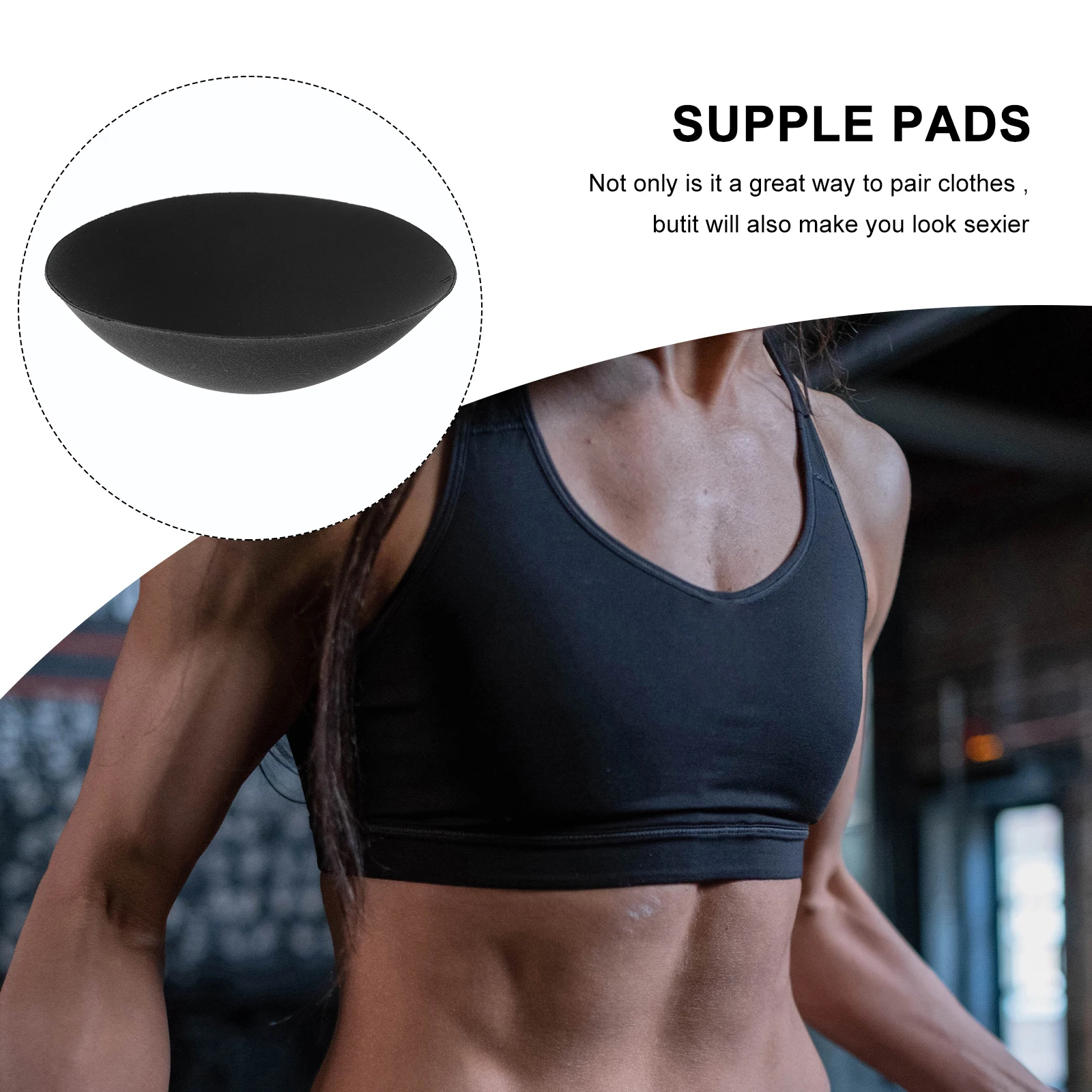 

5 Pairs Inserts Reusable Washable Pads Plump Filler Pads For Sports Bra Inserts Bra Padding