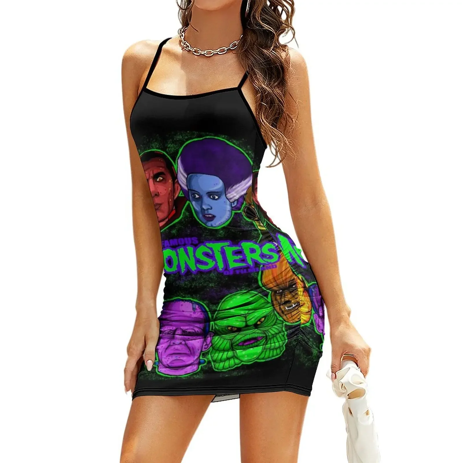 

Famous Monsters of Filmland Sling Dress summer women's suit dress for women summer Dresses Dress