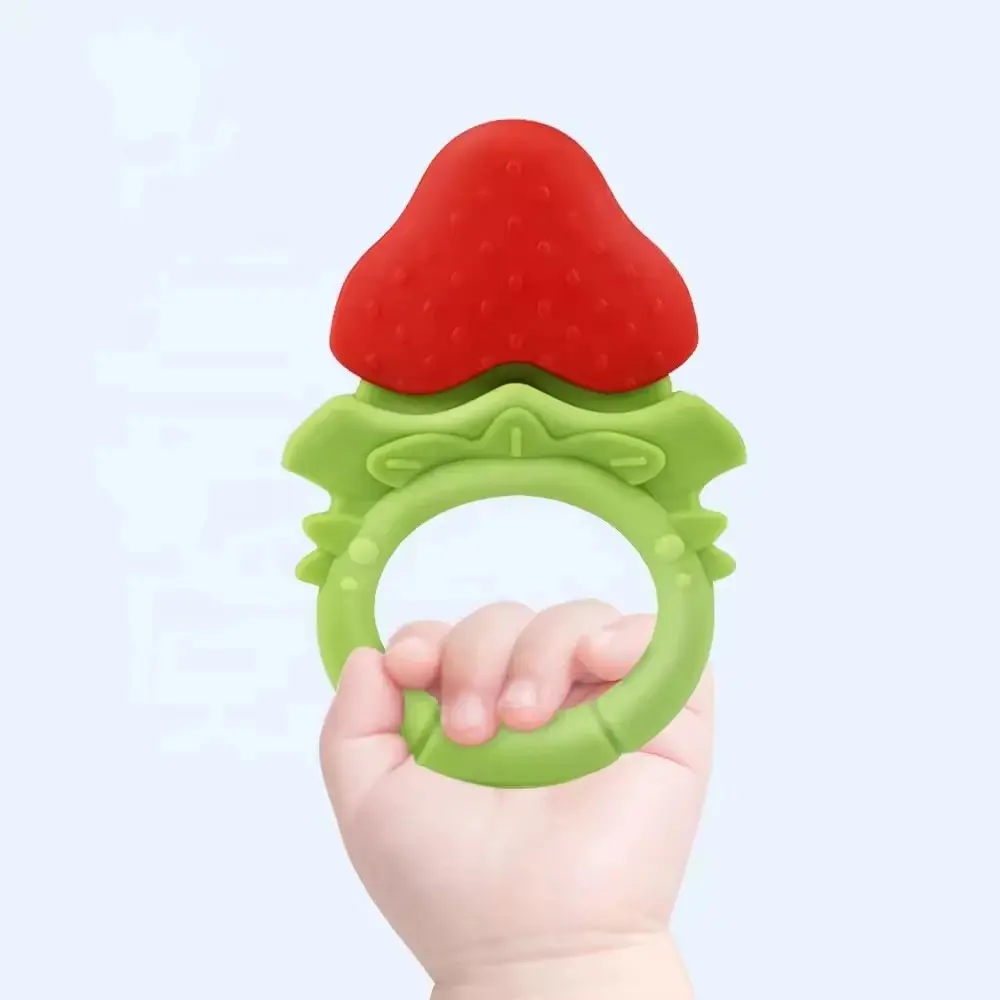 Baby Fruit Tooth Glue Baby Grinding Stick Silicone Fruit Pull Ring Fruit And Vegetable Fruit Model Tooth Glue