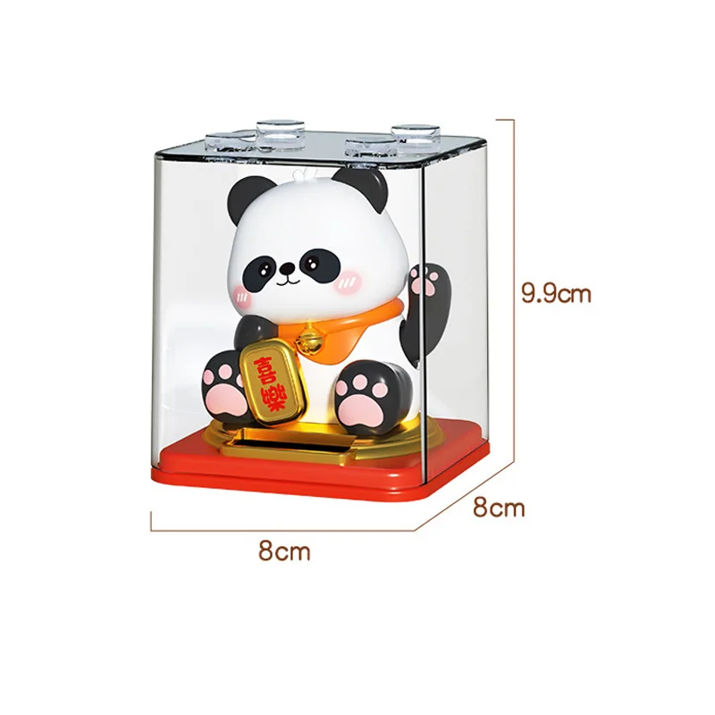 Haofy Panda Asintiendo Con Energía Solar – Adorno De ABS Con Detección De Luz, Decoración Sonriente Para Hogar, Oficina O Coche