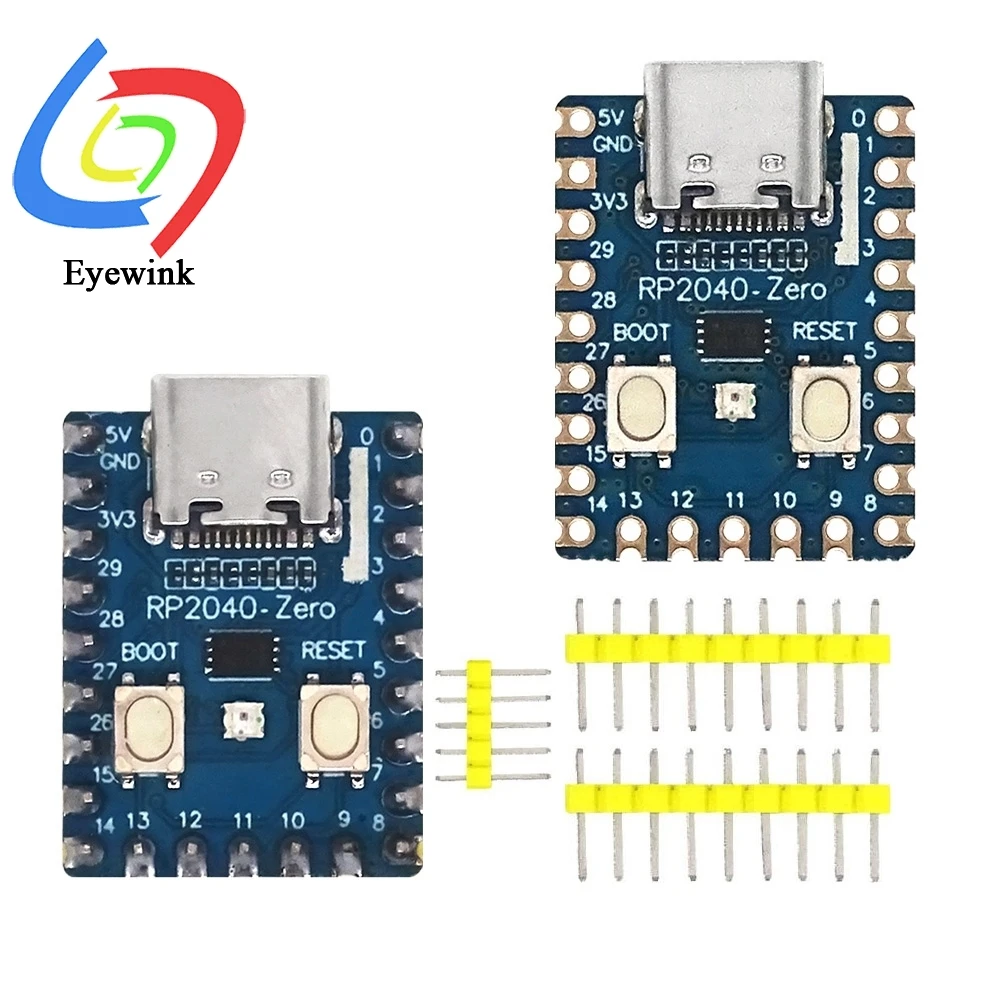 Raspberry Pi RP2040 Zero Микроконтроллер PICO Модуль макетной платы Двухъядерный процессор Cortex M0 + 2 МБ Flash