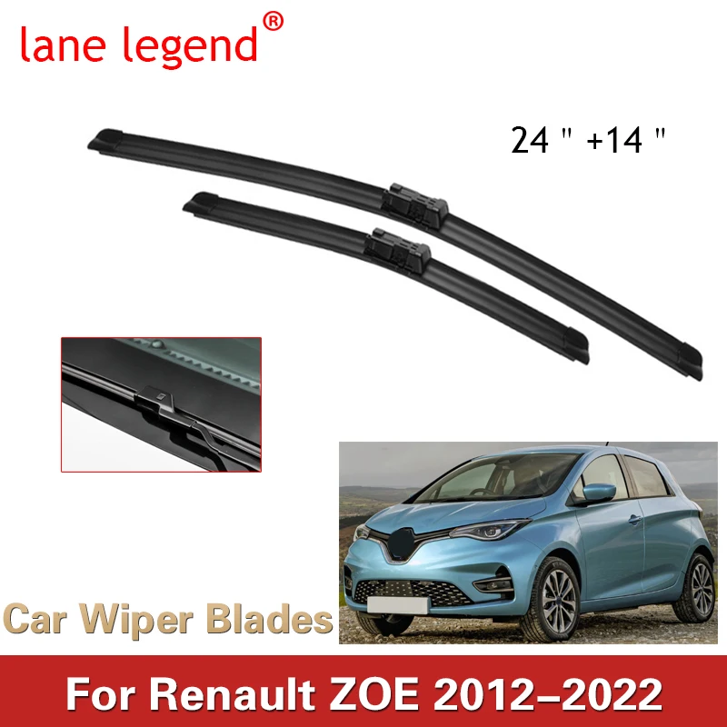 

For Renault Zoe 2012~2022 Front Set Kit Wiper Blades Brushes Rubber Window Windshield Windscreen Cleaning Car Accessories