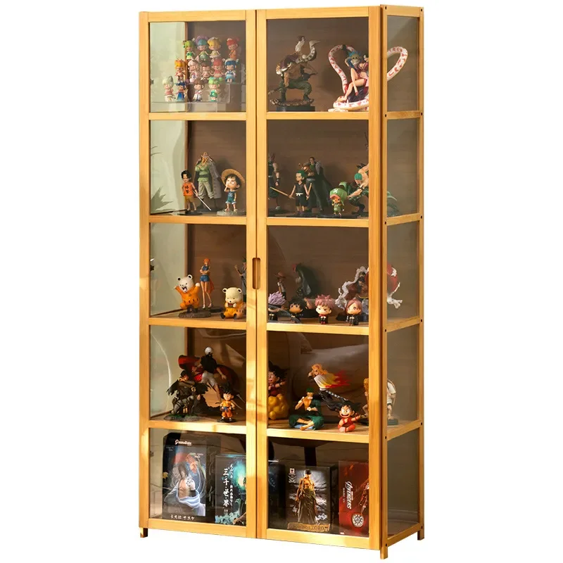 clear-glass-figure-display-cabinet-dustproof-moisture-proof-large-capacity-storage-for-animation-models-home-decor