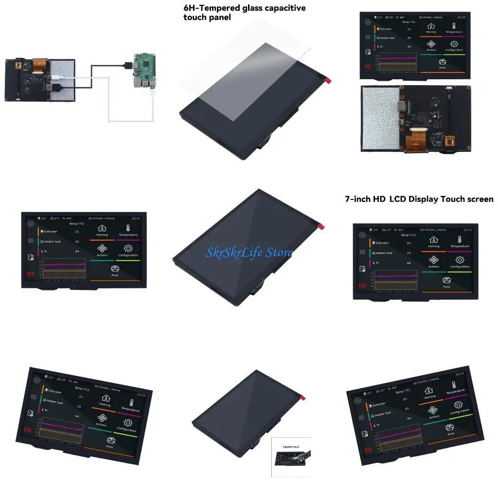 

E65E 7inch Capacitive Touchable Display 1024x600 IPS Panel LCD Touchable Screen 5 Point