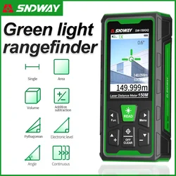 Groene Laser Afstandsmeter Digitale Afstandsmeter 150M 100M 80M 50M Range Finder Meetlint Elektronisch Niveau Liniaal Roulette Gereedschap