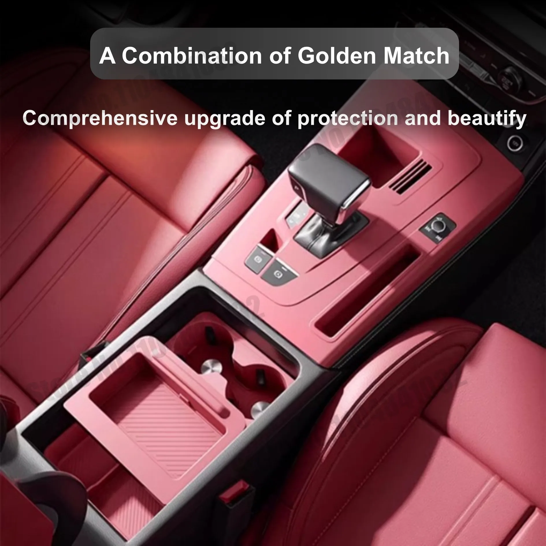 

Central Console Protective Pad For AUDI Q5 2024 2023 2022 2020 2019 2018 Silicone Water Cup Holder Storage Tray Organizer