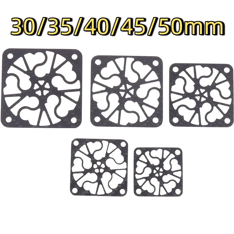 

Cooling Fan Cover 30mm 35mm 40mm 45mm 50mm Carbon Fibre Protective Board For ARRMA TRAXXAS AXIAL Hobbywing EZRUN RC Car