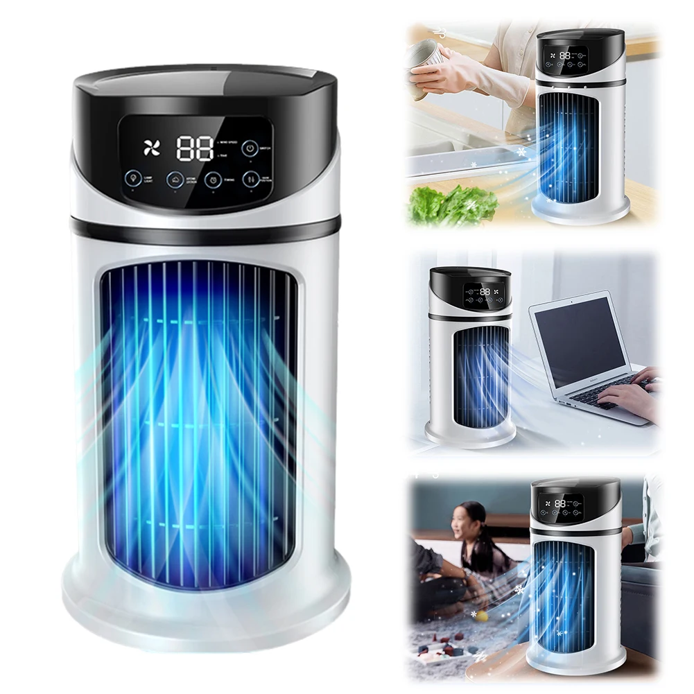 3 in 1 Quiet Cooling Desk Fan 6 Speeds Adjustable Personal Quiet Table Fan Circulation Wind Air Cooler for Bedroom Office