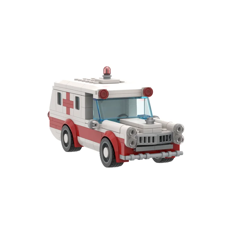 City Cars Model Moc Building Blocks Model Old Style Ambulance Technology Brick DIY Assembly Holiday Gifts Construction Set Toys
