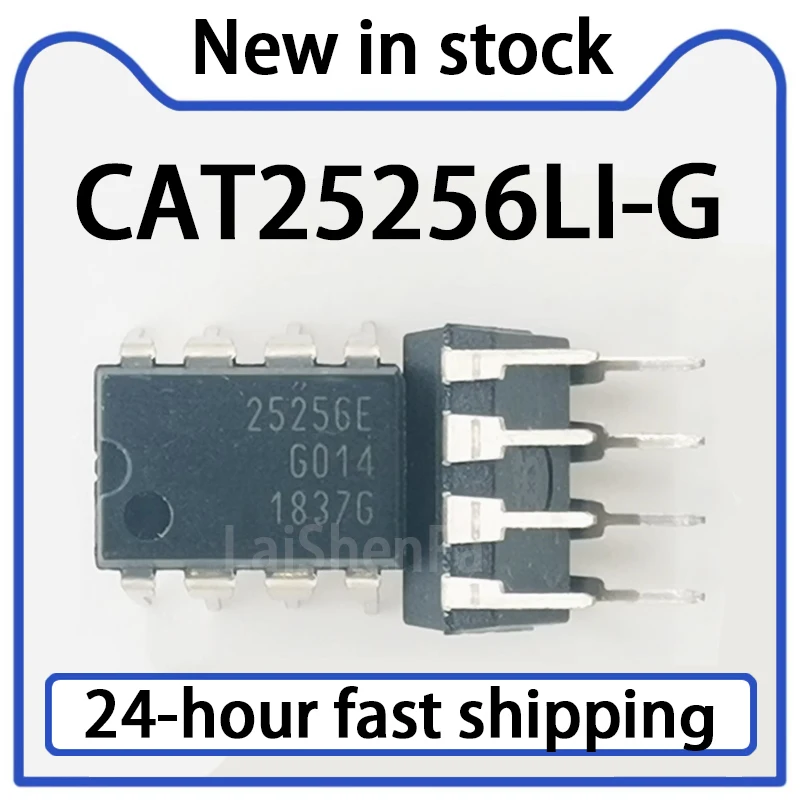 1PCS CAT25256LI-G Silk Screen 25256E Direct Insertion Package DIP-8 Storage Chip in Stock